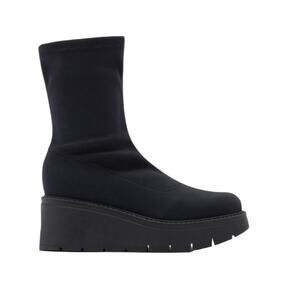 NWOT La Canadienne Jared Knit Platform Black Booties – Sz 9.5